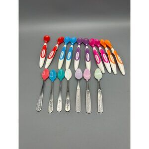 Baby Spoon Gerber Munchkin Spoons Metal Set 17 Tiny Infant Silverware Cutlery